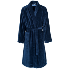 Bademantel Herren Torekov von Pelle Vävare in marineblau