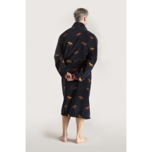 Bademantel Herren Glösa-Elch von Pelle Vävare in blau