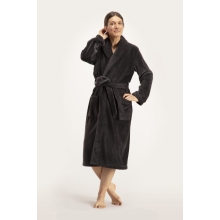 Bademantel Damen Pellevävare Velour grey