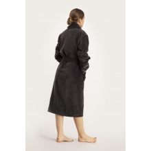 Bademantel Damen Pellevävare Velour grey