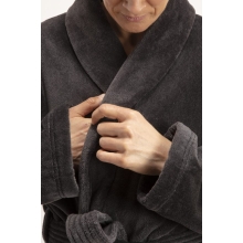 Bademantel Damen Pellevävare Velour grey