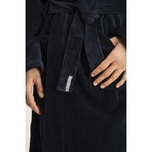 Bademantel Damen Torekov von Pelle Vävare in navy extra lang