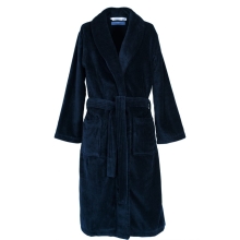 Bademantel Damen Torekov von Pelle Vävare in navy extra lang