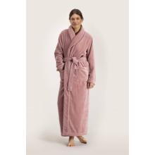 Bademantel Damen Torekov von Pelle Vävare in dusty pink extra lang