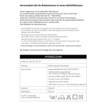 Hygioclean Duschvorhang weiß für Hygiene Bereich, schwer entflammbar, antibakteriell, fungizid, bis 75 Grad waschbar mit Ösen