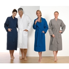 Waffelpique Kimono Bademantel Unisex
