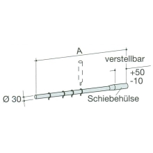 Duschvorhangstange gerade Skizze