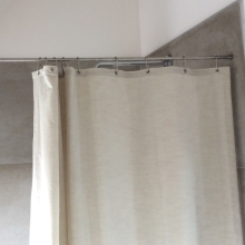 Textil Duschvorhang Luxus, Leinenlook, verschiedene Farben, alle Größen und Überlängen