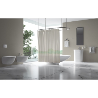 Duschvorhang Textil Alpino / Natur / 190 x 180 cm