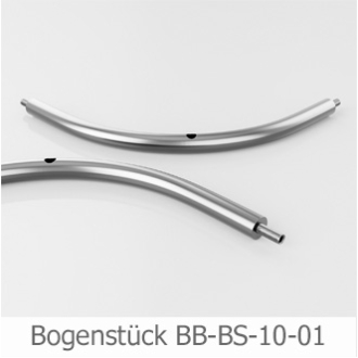Bogenstück für Duschvorhange Edelstahl-L-Form