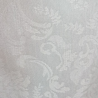 Duschvorhangstoff Textil Baumwolle/Polyester, Barock Weiß Meterware 1,5m breit