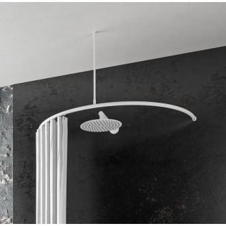 Duschvorhangstange Aluminium Halbkreis Radius 75cm für die Badewanne