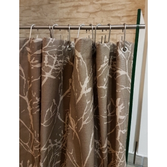 Duschvorhangstange Edelstahl mit Halterung für Glasdusche