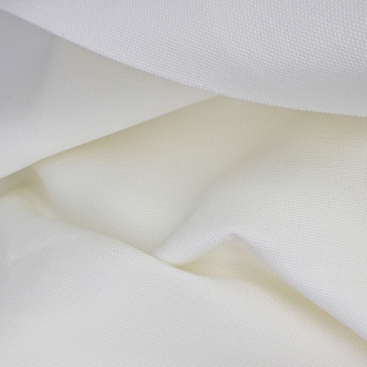 Schwerer Textil Duschvorhangstoff Sunset aus 100% Polypropylen in wollweiß Meterware schwer entflammbar