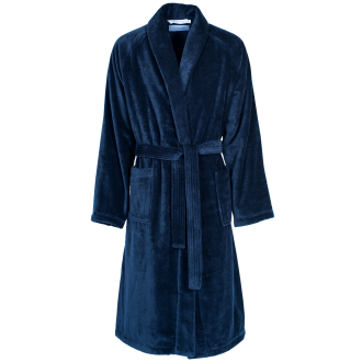 Bademantel Herren Torekov von Pelle Vävare in marineblau