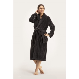 Bademantel Damen Pellevävare Velour grey