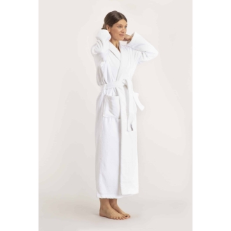 Bademantel Damen Torekov von Pelle Vävare in weiß extra lang