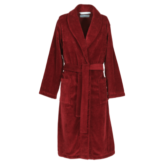 Bademantel Damen Pellevävare Velour bourgogne