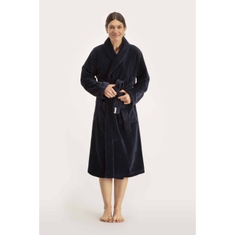 Bademantel Damen Pellevävare Velour navy