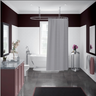 Duschvorhang Cottone 100% Baumwolle, grau, mit wasserfester Beschichtung