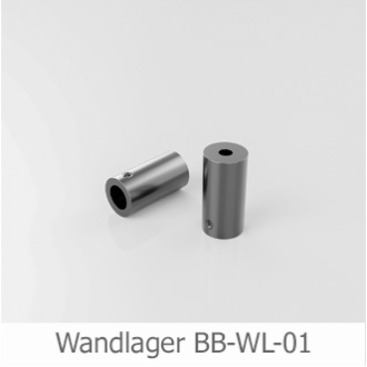Wandlager für Duschvorhangstange Edelstahl