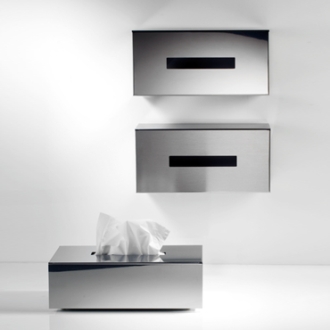 Decor Walther Papiertuchbox als Wand-oder Standmodell in Edelstahl poliert/matt