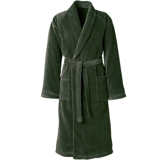 Bademantel Torekov für Herren von Pelle Vävare Velour Forest Green