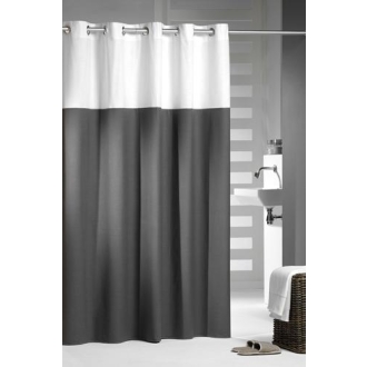 Duschvorhang Double anthrazit/weiß 180 x 200