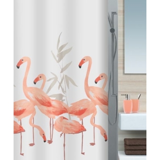 Duschvorhang Flamingo Textil viele Größen und Sondermaße von Spirella