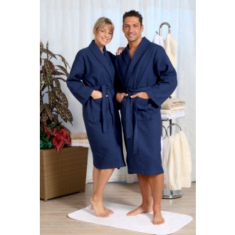 Bademantel Waffelpique unisex von S bis 4 XL