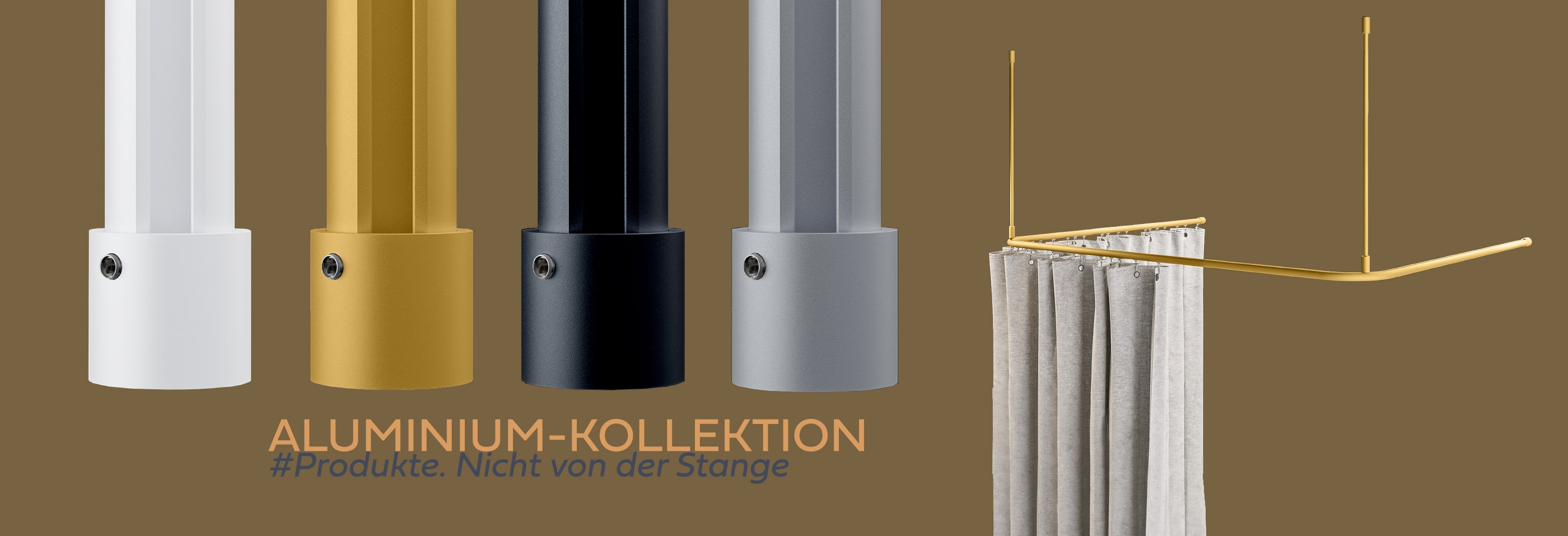 Aluminium Duschvorhangstangen